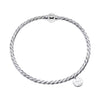 Cape Cod Lifestyle - Twist Wire Sterling Silver Bracelet with a Silver Screw Ball