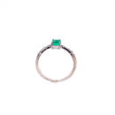 Colombian Emerald Ring in sterling silver/ 0.67cts