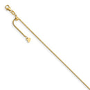 Leslie's 14K Adjustable Box Chain Anklet 11"