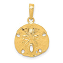 14K Polished Sand Dollar Pendant