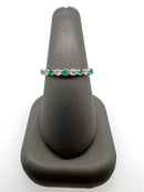 White Gold Emerald and Diamond Ring