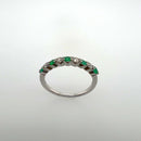 White Gold Emerald and Diamond Ring