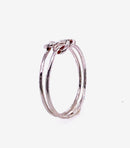 Double Love Knot sterling silver ring hand made by Bill and Bobs