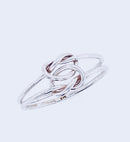 Double Love Knot sterling silver ring hand made by Bill and Bobs