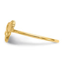 14K Polished Shell and Starfish Ring