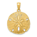 14K Polished Sand Dollar Charm