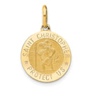 Leslie's 14K Round St. Christopher Pendant