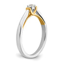 14K Two-tone First Promise Polish Comp. Round Dia. Prom/Engagement Ring