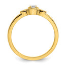 14K Rope Edge Petite - Engagement Ring