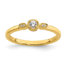 14K Rope Edge Petite - Engagement Ring