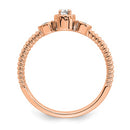 14K Rose Gold Roped Band - Engagement Ring