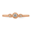 14K Rose Gold Roped Band - Engagement Ring