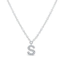 Diamond Necklace - Initial S 18"