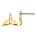 14K Whale Tail Post Earrings