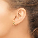 14K Dolphin Post Earrings