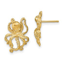 14K Octopus Post Earrings