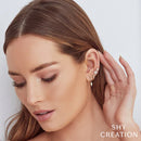 Diamond Bezel Huggie Earrings