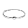 Cape Cod Lifestyle - Twist Wire Sterling Silver Bracelet with a Silver Screw Ball