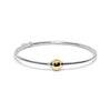 Cape Cod Lifestyle - Twist Wire Sterling Silver Bracelet with a 14K Gold Screw Ball