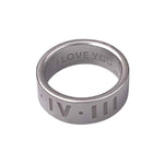 1-4-3 Love Code Wide Band Ring