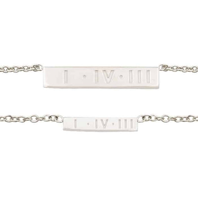 1-4-3 Sterling Silver Bar Necklace
