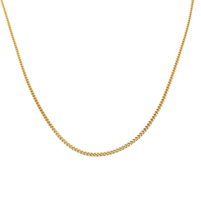 1.7mm Gold Curb Chain