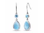 larimar sterling silver earrings