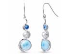 larimar sterling silver earrings