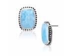larimar sterling silver stud earrings