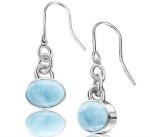 larimar sterling silver earrings