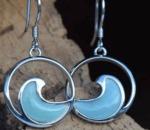 larimar sterling silver earrings