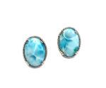 larimar sterling silver stud earrings