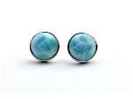larimar sterling silver stud earrings