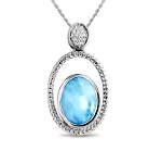 larimar sterling silver pendent