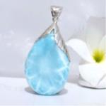 larimar sterling silver pendent