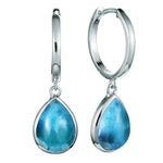sterling silver larimar earrings