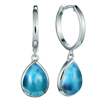 sterling silver larimar earrings