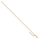 Leslie's 14K Adjustable Box Chain Anklet 11"