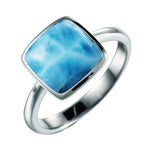 sterling silver larimar ring