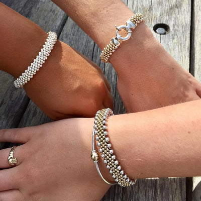 Grand Classic - Sterling Silver/14k Gold Reversible Bracelet