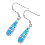 opal blue lab sterling silver earrings