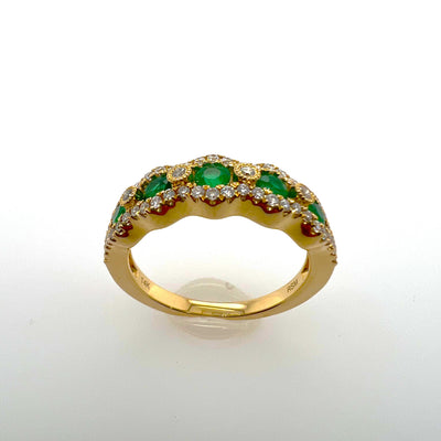 Emerald and Diamond Ring