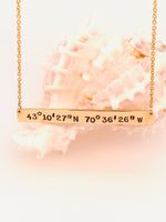 York Beach 14kt Gold Bar Necklace