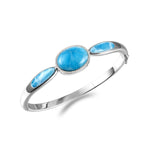 sterling silver Larimar Bangle
