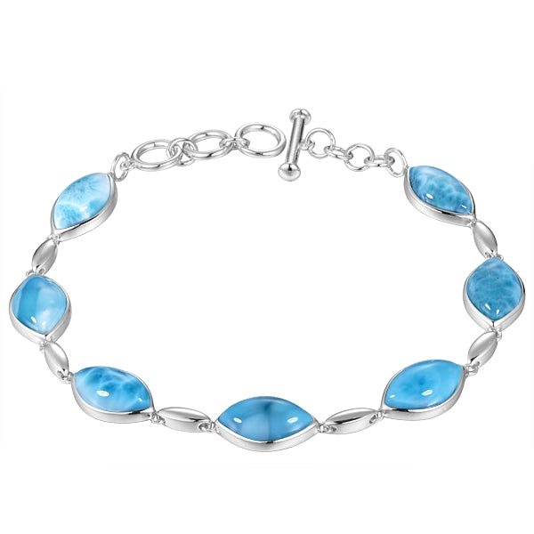 sterling silver larimar bangle