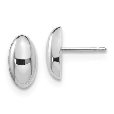 14K White Gold Polished Post Earrings
