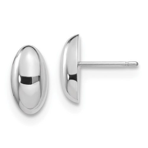 14K White Gold Polished Post Earrings