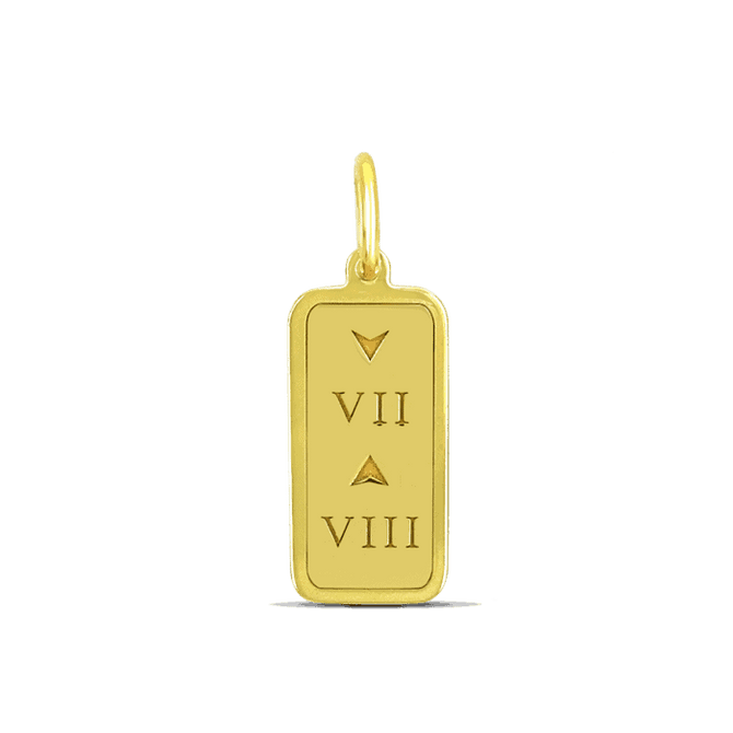 7 DOWN 8 UP Gold Vermeil