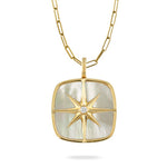 Pendant with Diamond and Mother of Pearl - Gold 18K 20mm