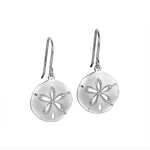 sterling silver sand dollar earrings
